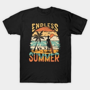 Endless Summer Surfing Vintage Retro T-Shirt